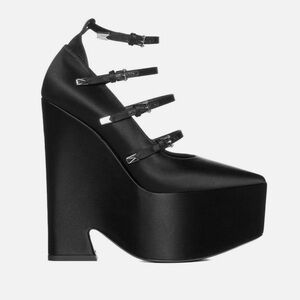 New Versace tempest black platform heels